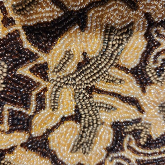 Vintage 24" Hard to Find  Glass Brown, Cream and Taupe Beads that are a Hand Bea - Picture 3 of 12